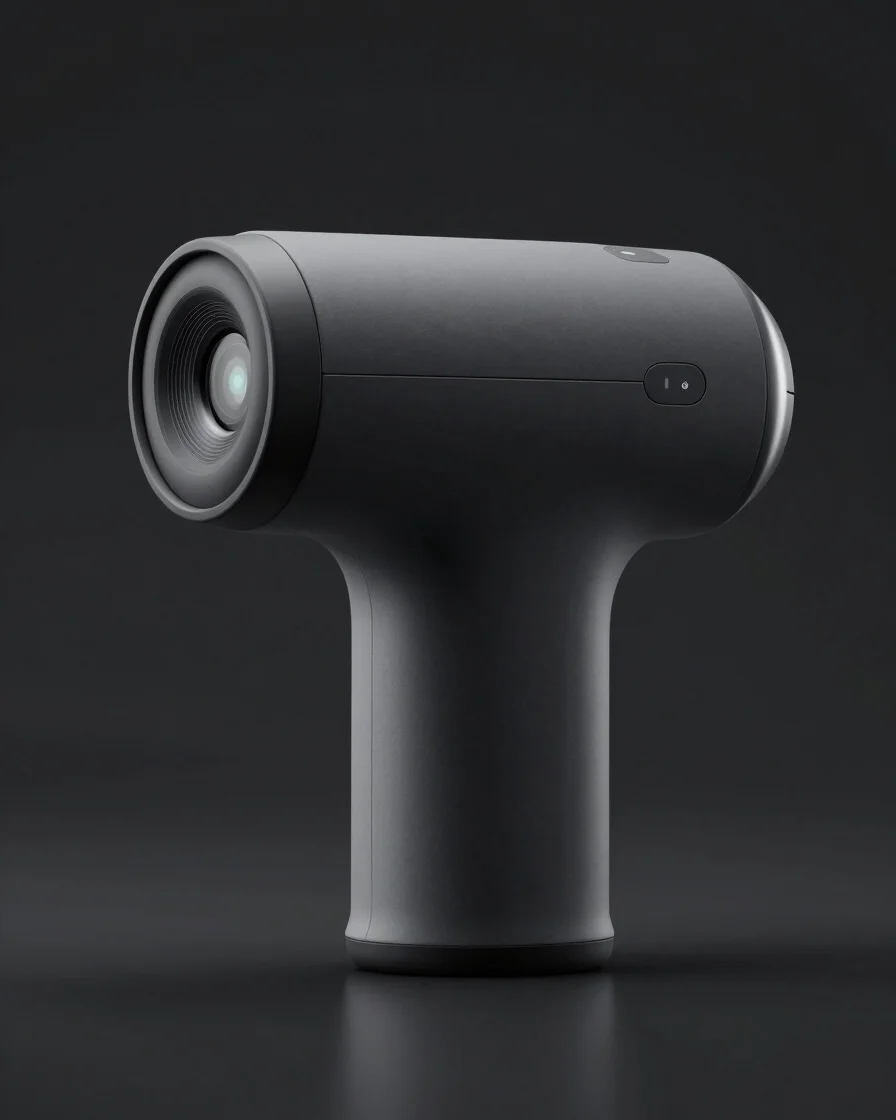 sleek studio product photography, dark moody background, soft rim light, premium matte texture, macro details of ergonom